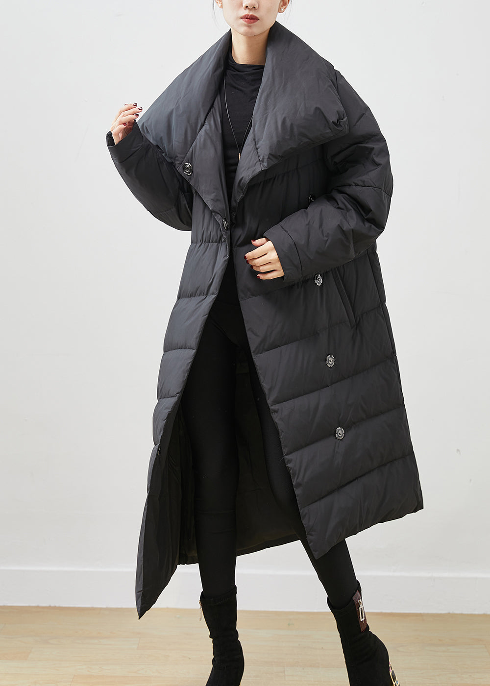 WW | Down Winter Coats Asymmetrical Peter Pan Collar Winter