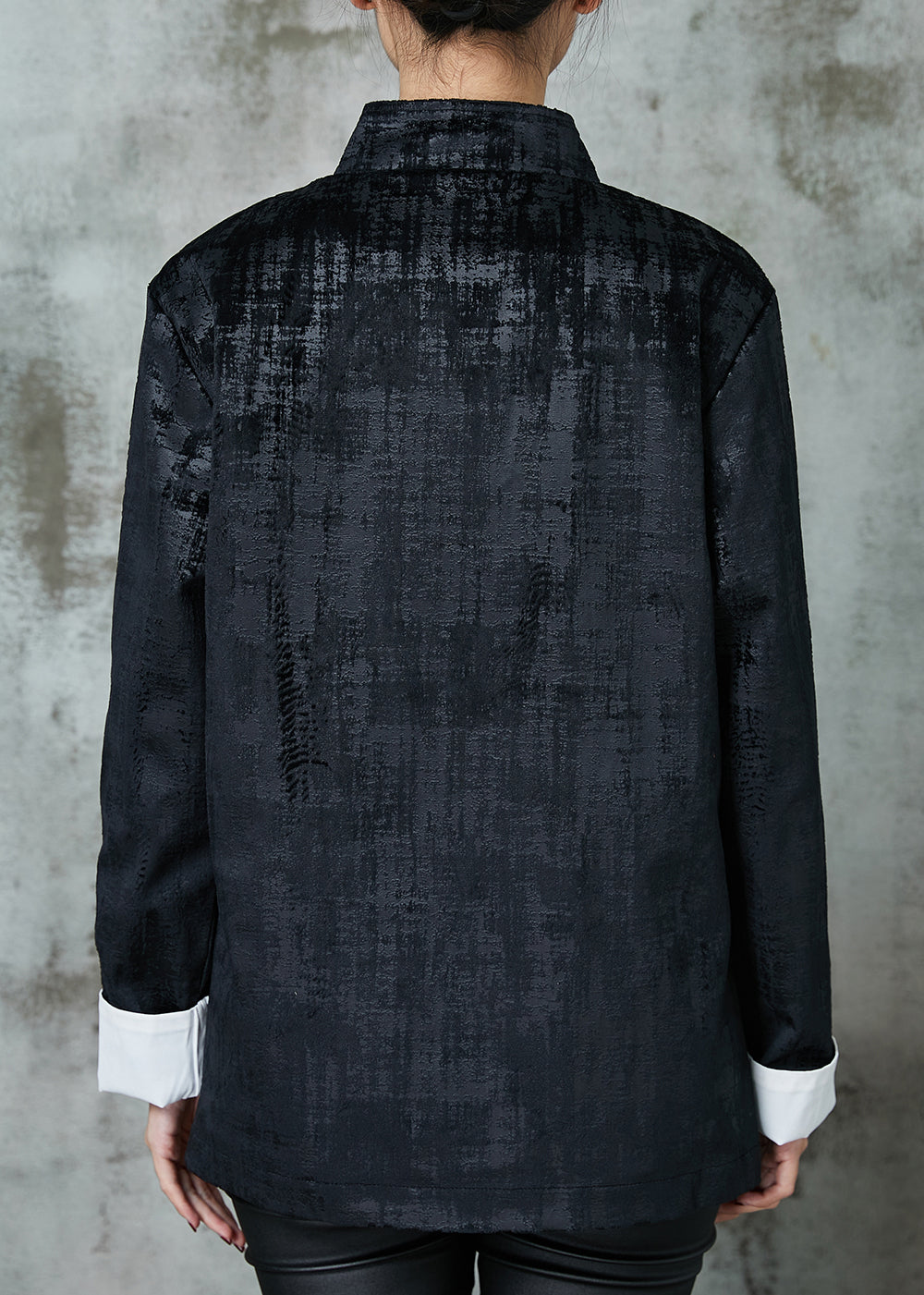 WW | Oriental Cotton Jackets Mandarin-Kragen Taschen
