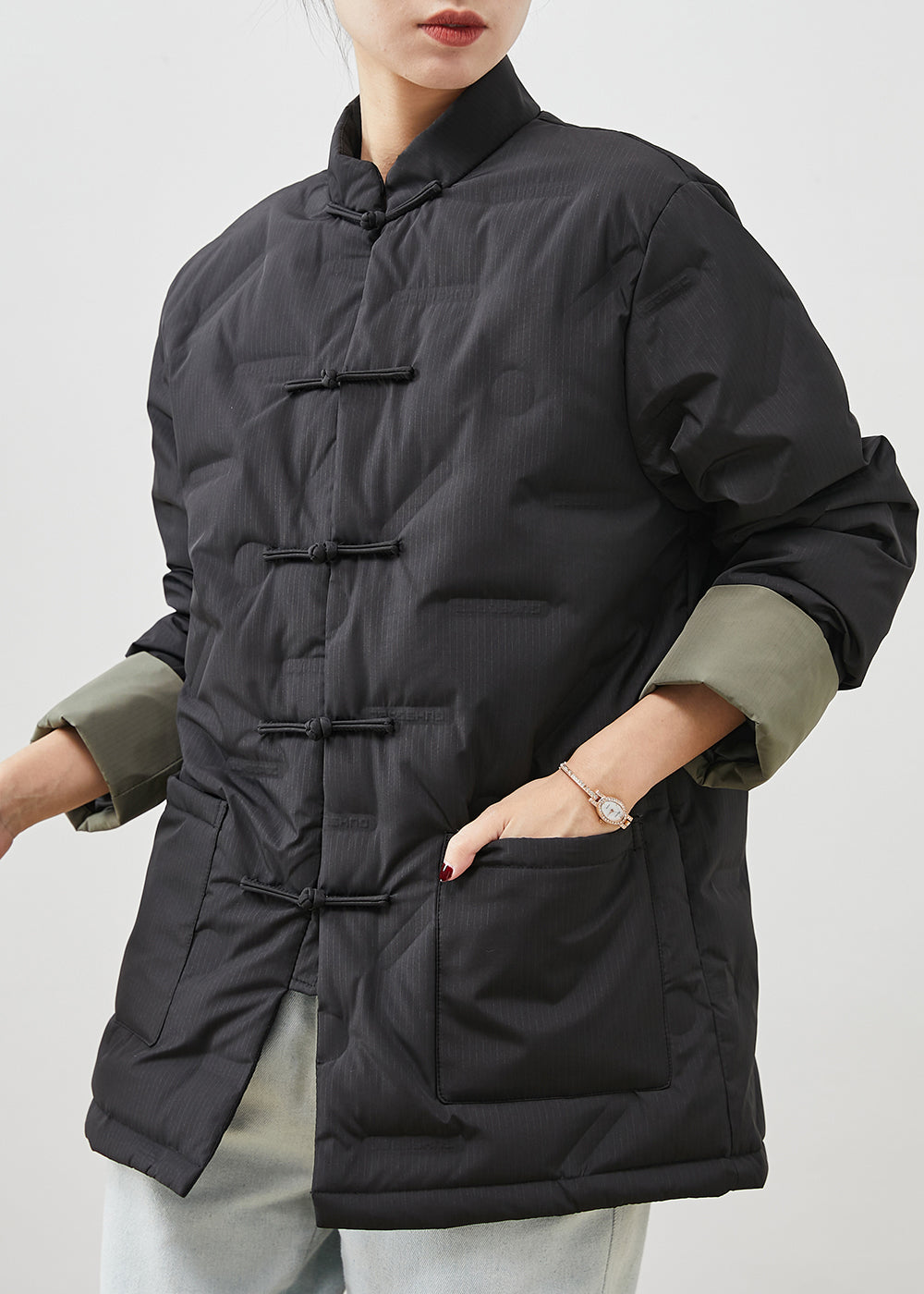 WW | Oriental Fine Cotton Filled Coats Mandarin Collar