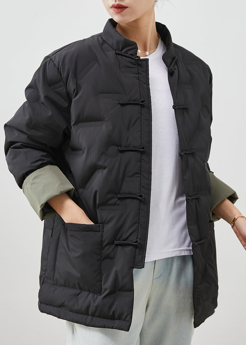 WW | Oriental Fine Cotton Filled Coats Mandarin Collar