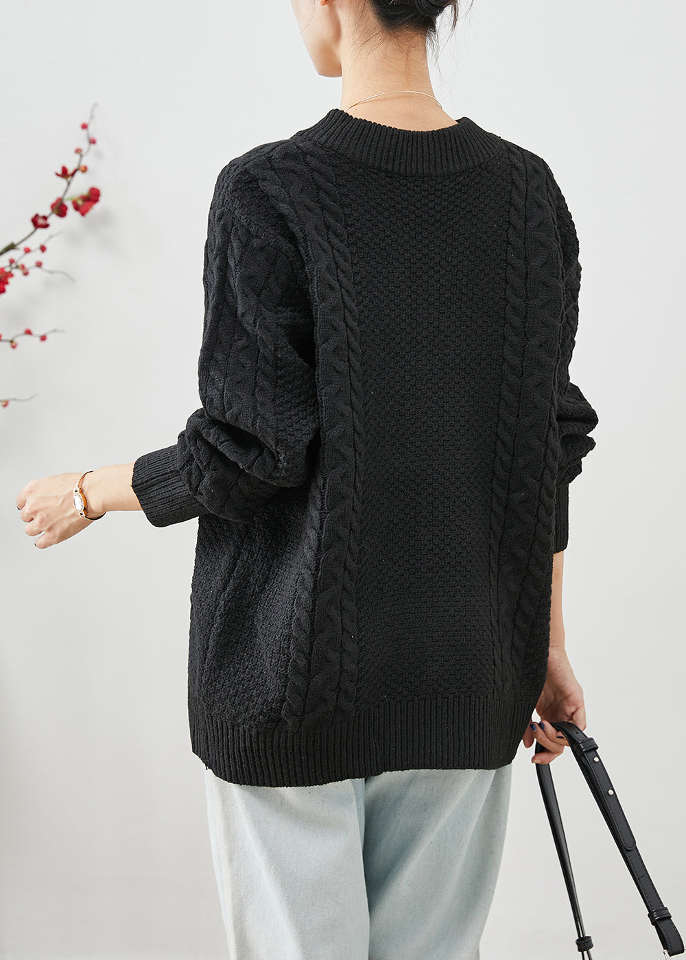 WW | Oversized Warm Cable Knit Cardigans With Zipper