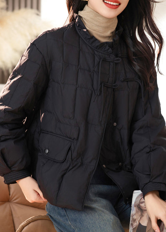 WW | Pockets Ruche Patchwork Fine Cotton Padded Women's Coats Winter