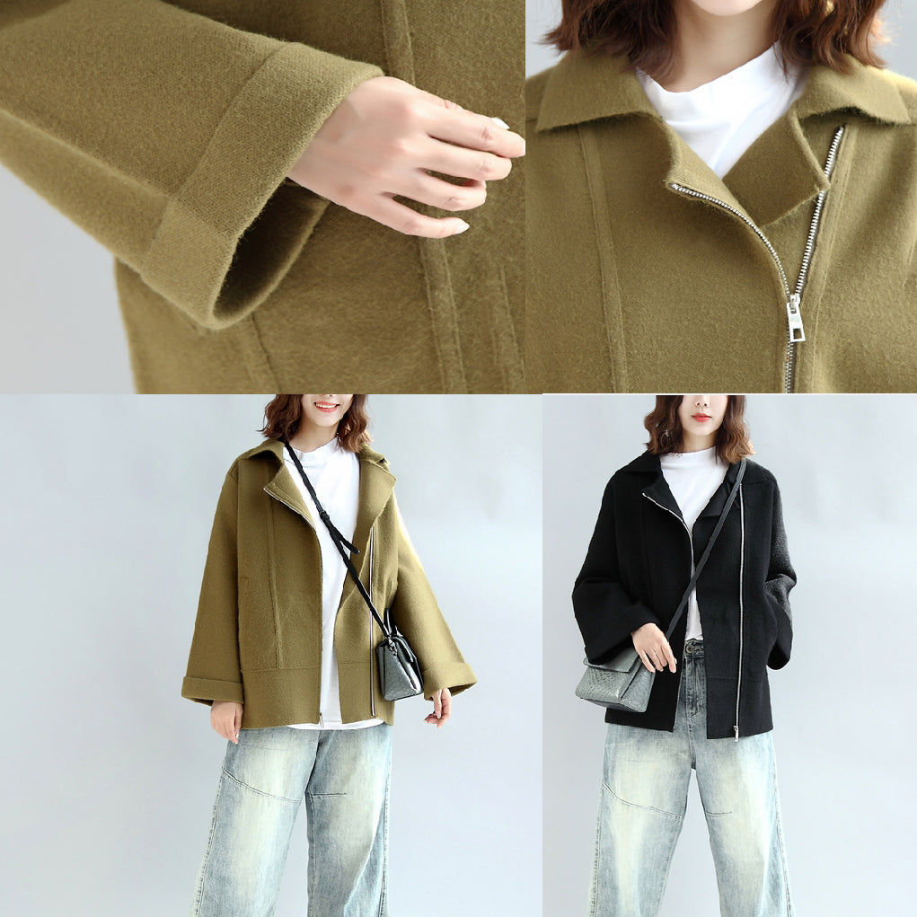 WW | Wool Capes Coats Oversized Zipper Short Jackets