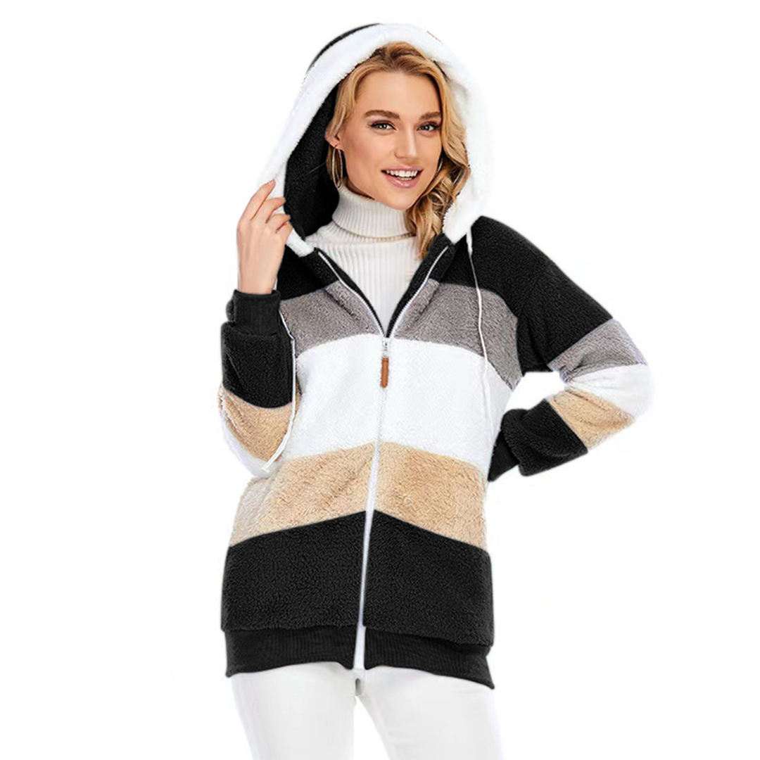 WW | Winterlich Warm Gefütterte Fleecejacke mit Kapuze