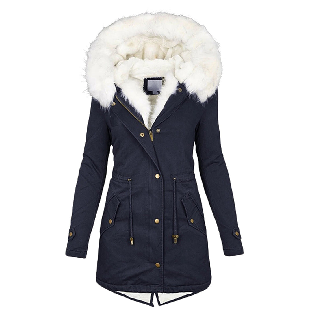 WW Elegante Winterjacke mit Kapuze und Knopfdetail