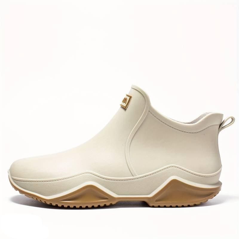 WW | Comfortable Black Waterproof Ankle Boots - Orthopedic Rubber Shoes for Women for Everyday Use