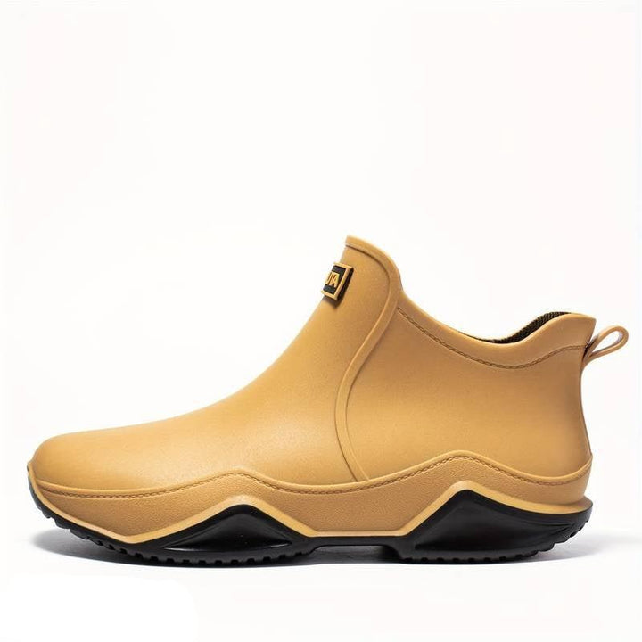 WW | Comfortable Black Waterproof Ankle Boots - Orthopedic Rubber Shoes for Women for Everyday Use