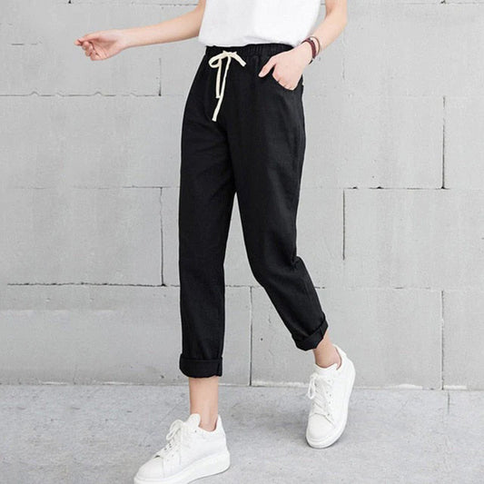 WW | Bequeme Damenhose in Schwarz, Khaki Und Blau