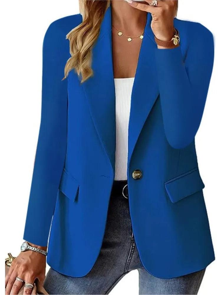 WW | Lässige Blazerjacke mit Langen Ärmeln und Taschen für Damen