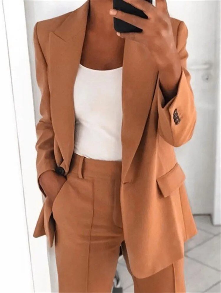 WW | Set Klassisch Zweiteilig Damenbekleidung Büro Outfits