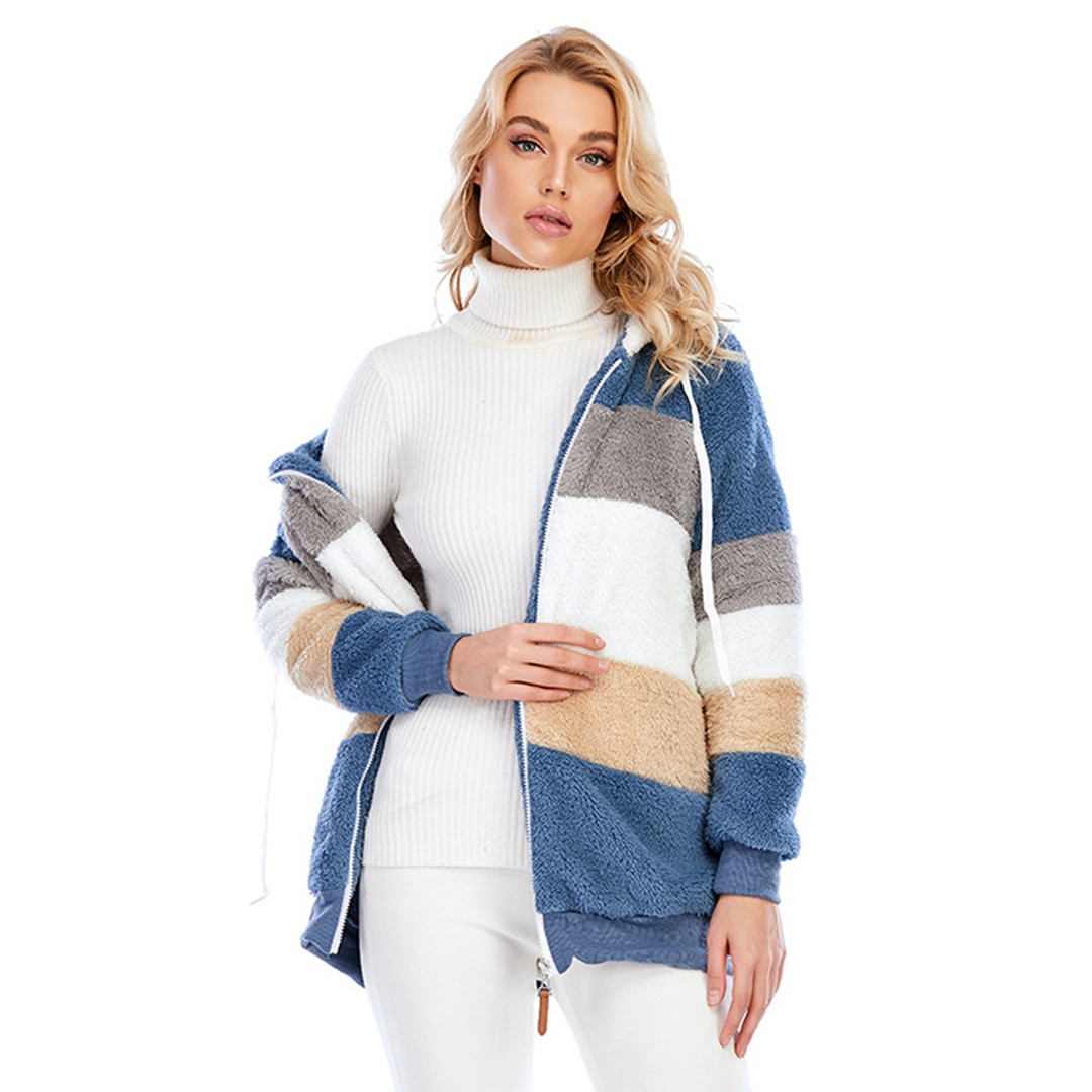WW | Winterlich Warm Gefütterte Fleecejacke mit Kapuze