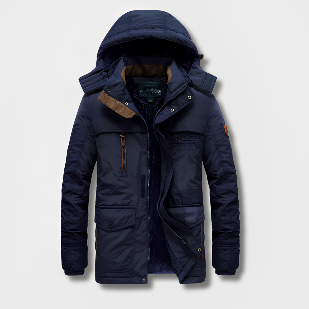 WW | Militärisch inspirierte Winterjacke mit Kapuze