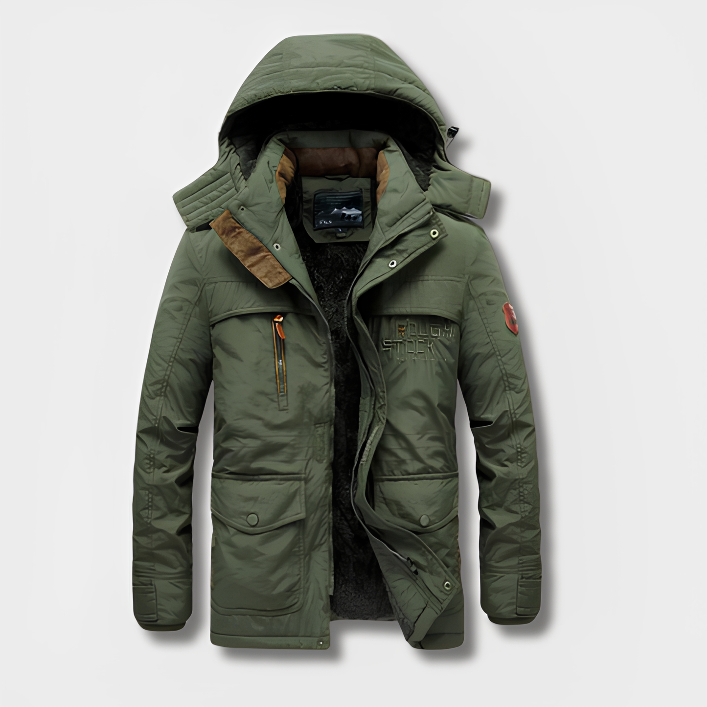 WW | Militärisch inspirierte Winterjacke mit Kapuze