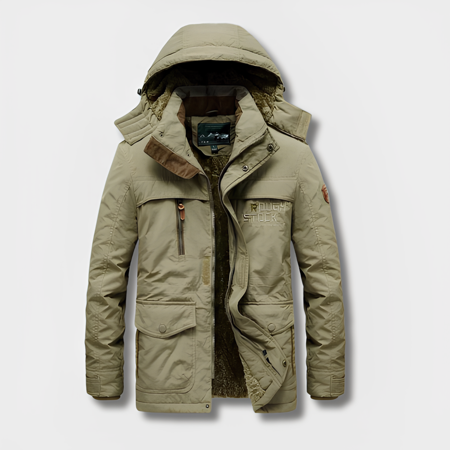 WW | Militärisch inspirierte Winterjacke mit Kapuze
