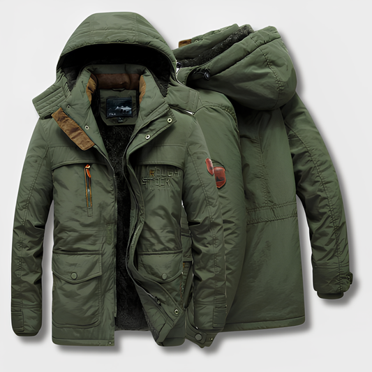 WW | Militärisch inspirierte Winterjacke mit Kapuze