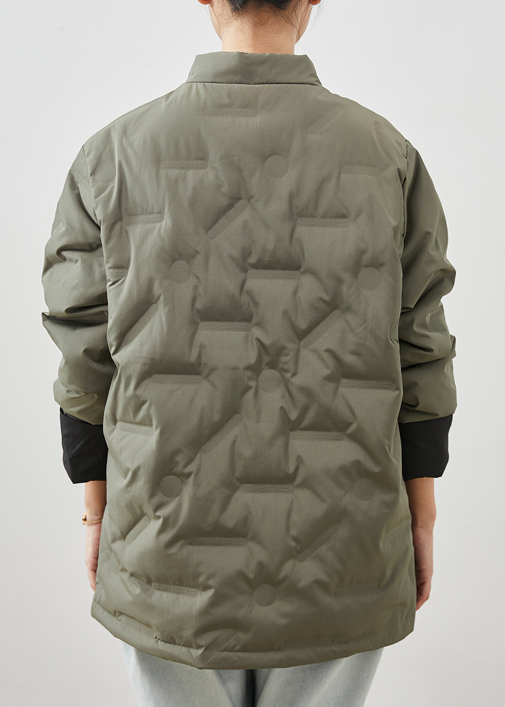 WW | Gray Chinese button fine cotton-padded jackets