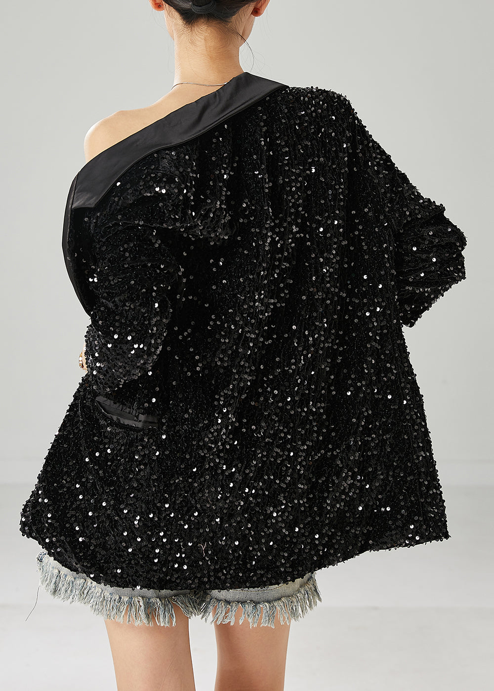 WW | Black Sequin Double-Breasted Jackets