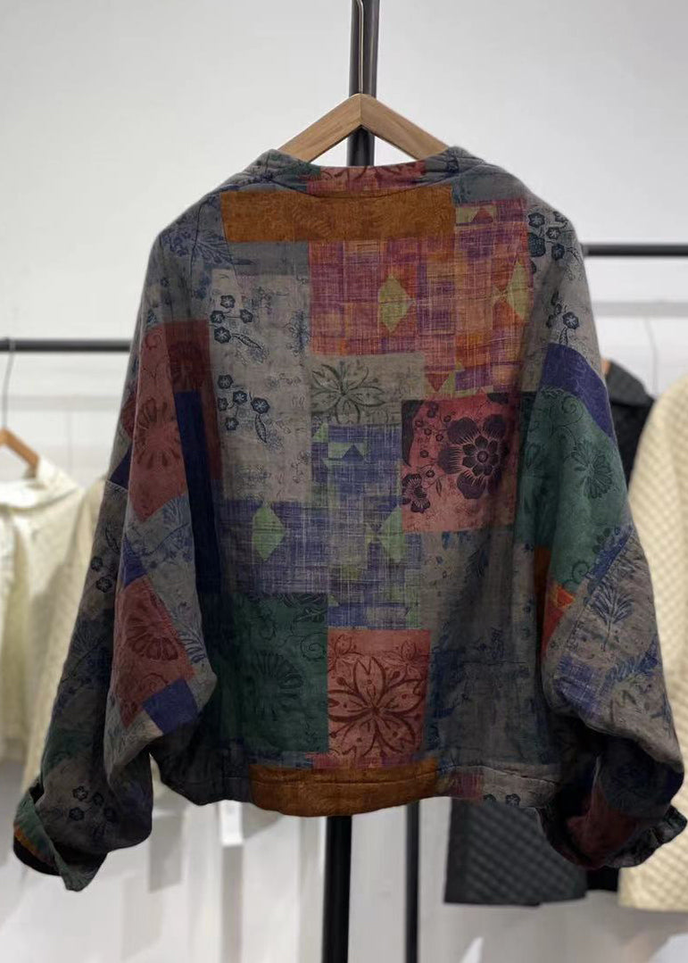 WW | Lila Asymmetrische Patchwork Feine Baumwollgefüllte Mäntel Winter