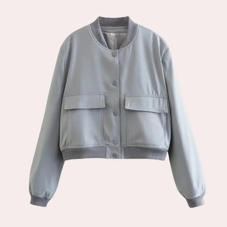 WW | Kurz Knopfverschluss Herbstjacke Damenjacke