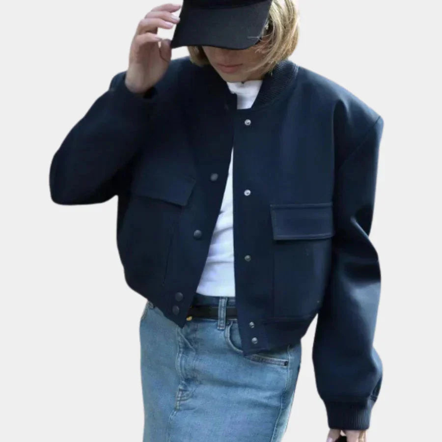 WW | Kurz Knopfverschluss Herbstjacke Damenjacke