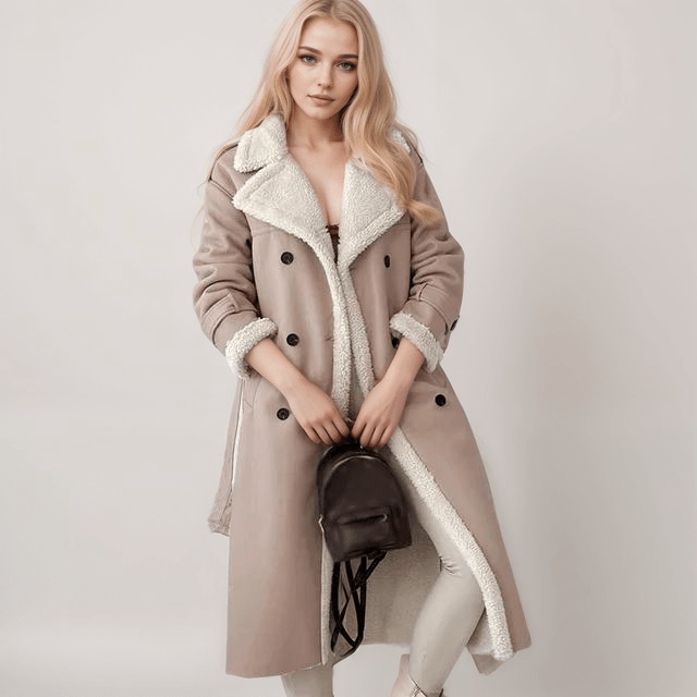 WW | vegan Lederjacke - mit Lammfell gefüttert - Zeitloser Winterstil