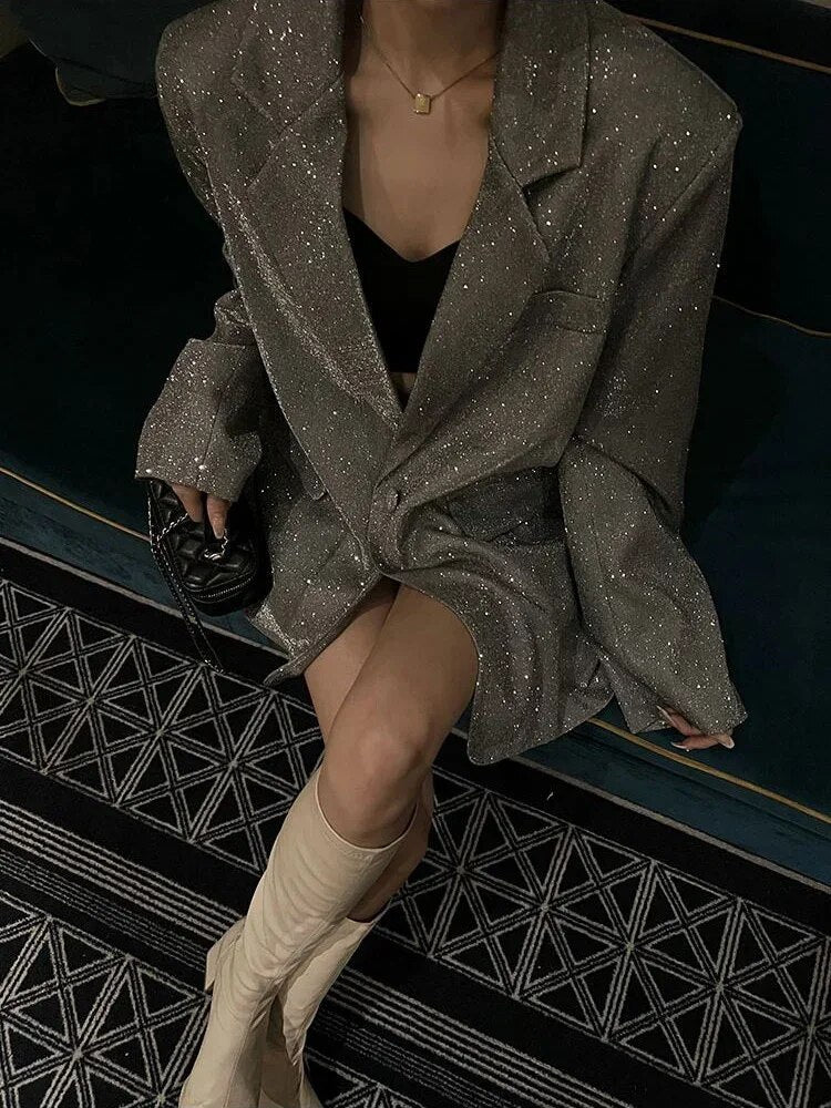 W&W Glitter Blazer Jacket