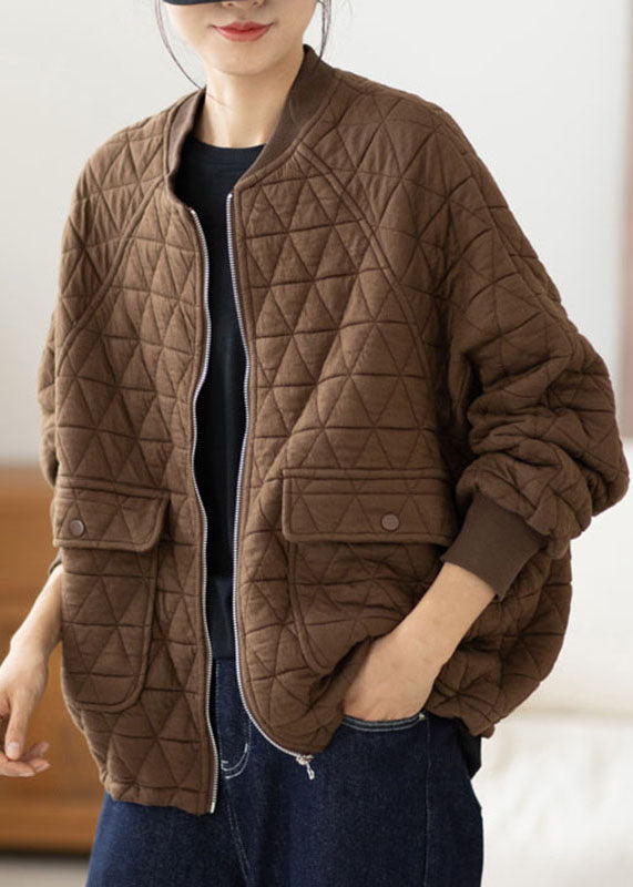 WW | Coffee Pocket Patchwork Warm Coats