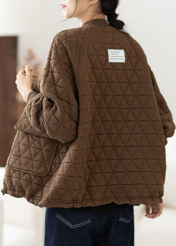 WW | Coffee Pocket Patchwork Warm Coats