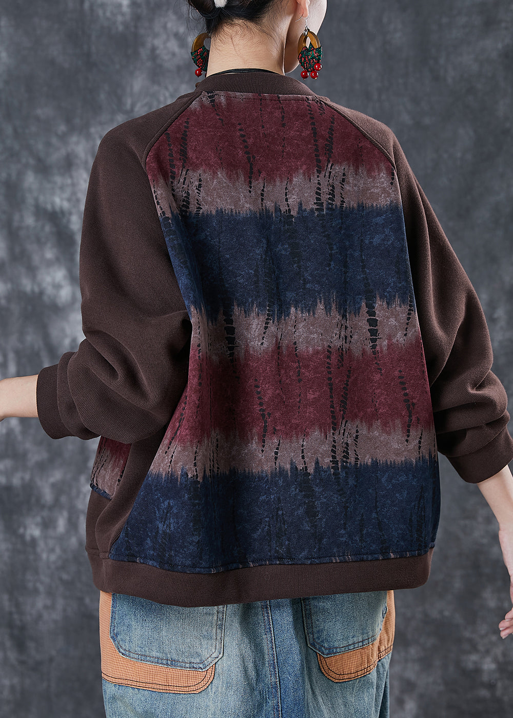 WW | Patchwork Warm Fleece Jackets Plus Size Winter