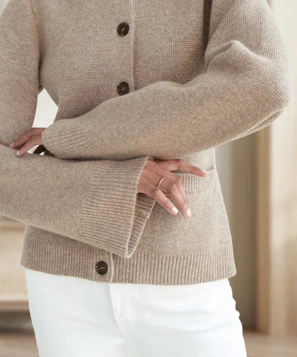 WW | Up Weste Stilvoll Wollmix Gestrickte Weste Damen Strickware