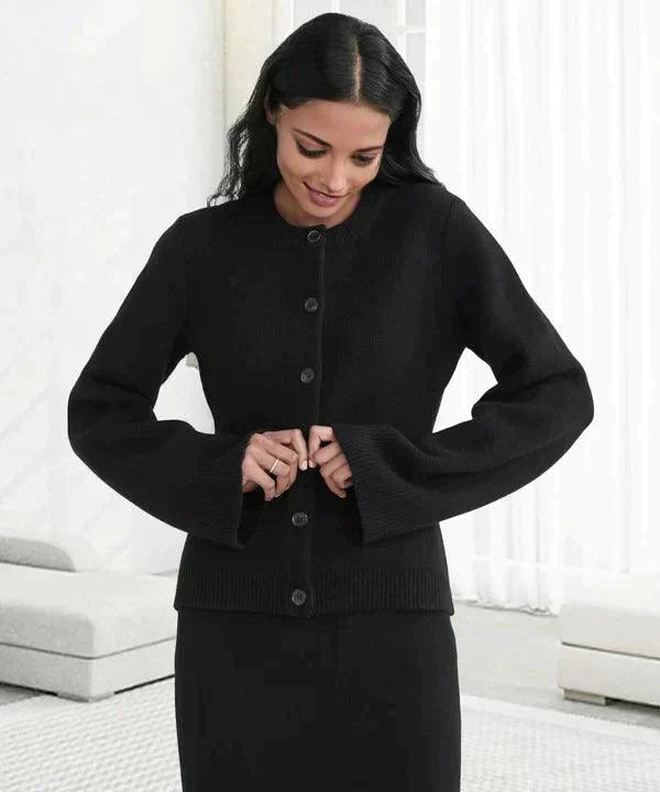 WW | Up Weste Stilvoll Wollmix Gestrickte Weste Damen Strickware