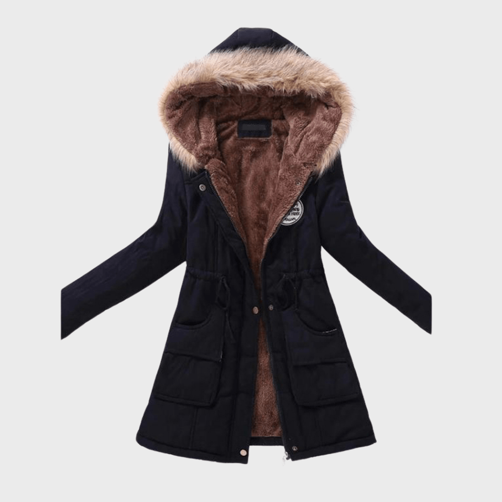 WW | Fellgefütterte Parka - Warmes Kapuzen-Winterjacke - Verstellbare Taille - Kälte-Wetter-Essential