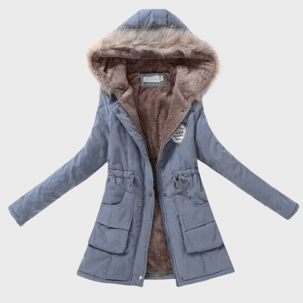 WW | Fellgefütterte Parka - Warmes Kapuzen-Winterjacke - Verstellbare Taille - Kälte-Wetter-Essential