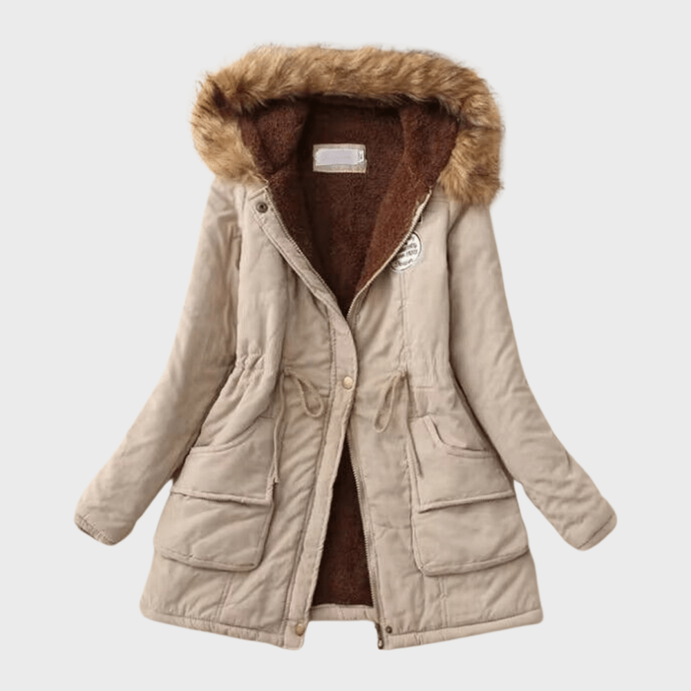 WW | Fellgefütterte Parka - Warmes Kapuzen-Winterjacke - Verstellbare Taille - Kälte-Wetter-Essential