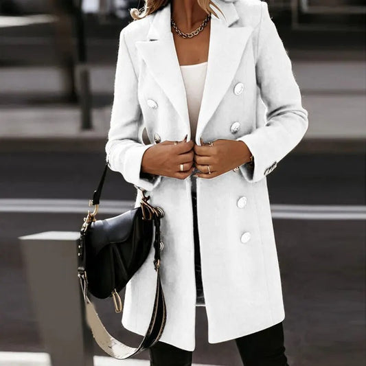 WW | Blazer Tailored fit Double-breasted Luxurious fabric mid-length