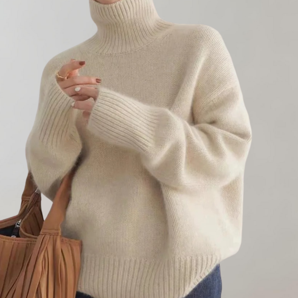 WW | Übergroßer Minimalistischer Rollkragenpullover