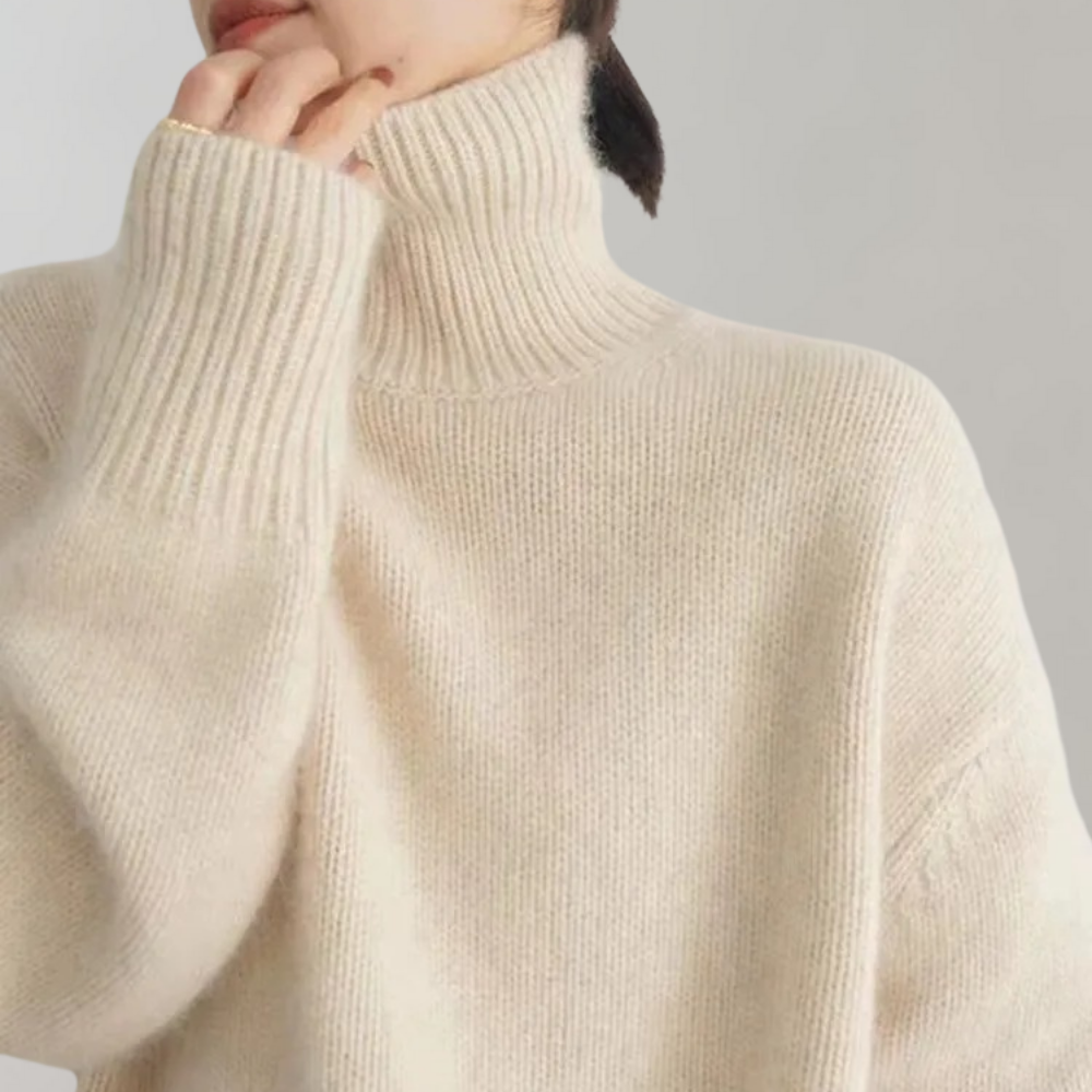 WW | Übergroßer Minimalistischer Rollkragenpullover