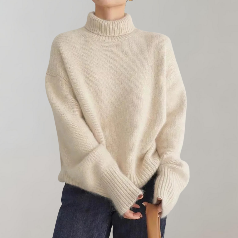 WW | Übergroßer Minimalistischer Rollkragenpullover