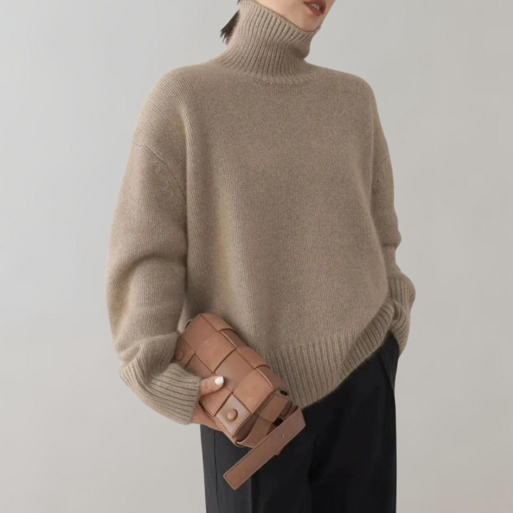 WW | Übergroßer Minimalistischer Rollkragenpullover