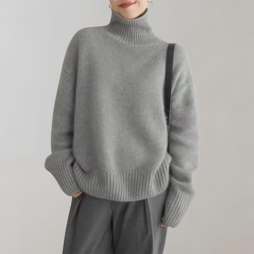 WW | Übergroßer Minimalistischer Rollkragenpullover