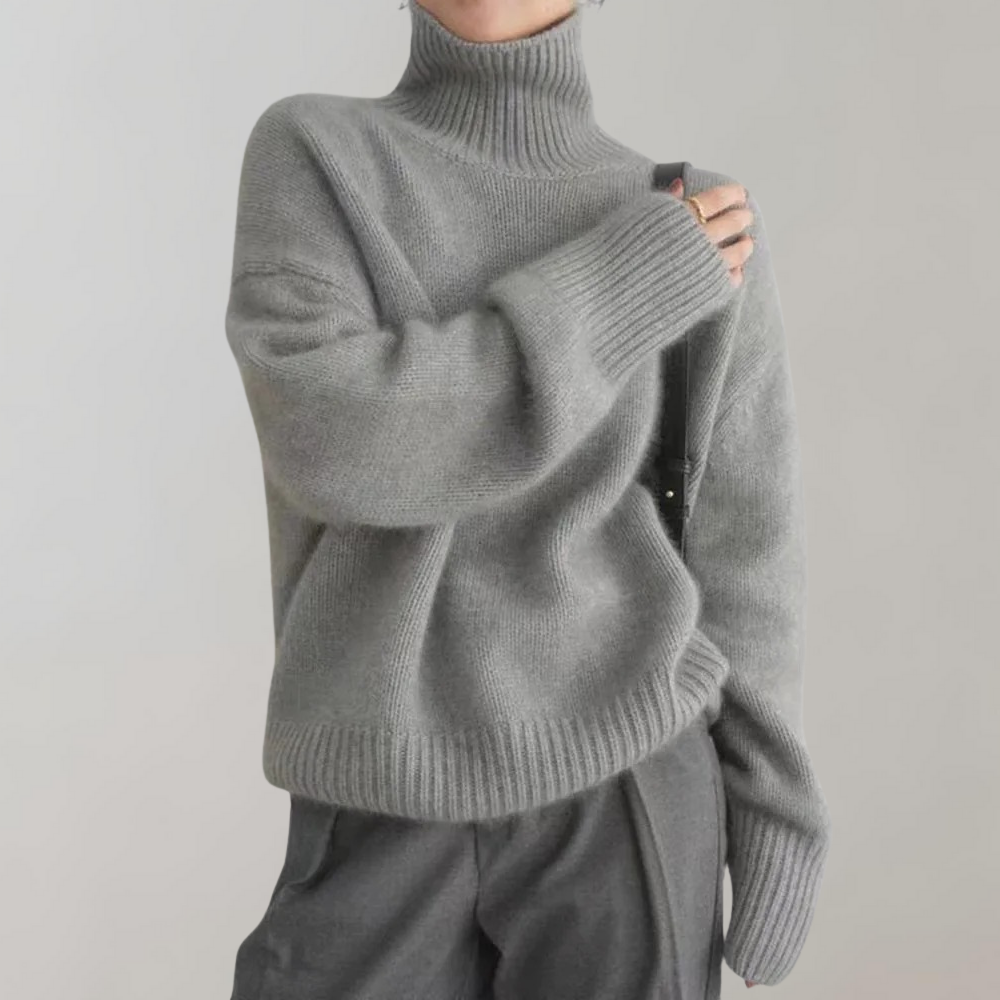 WW | Übergroßer Minimalistischer Rollkragenpullover