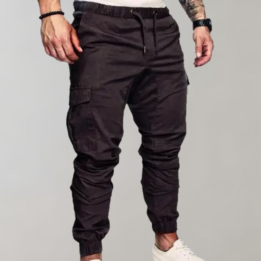 WW | Cargo Jogger with Pockets & Drawstring - Slim Fit Streetwear Pants for Leisure & Training
