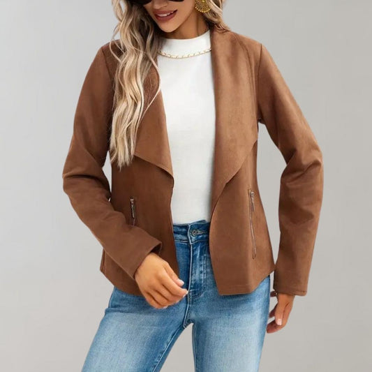WW | Modische Damenjacke Aus Wildleder