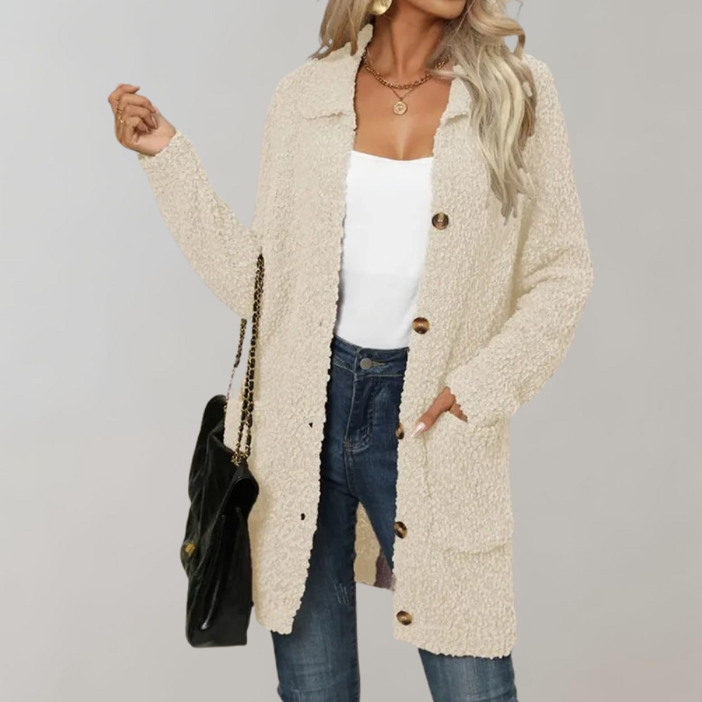 WW | Frauen Freizeit Langer Cardigan mit Taschen