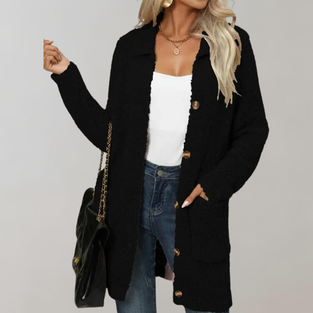 WW | Frauen Freizeit Langer Cardigan mit Taschen