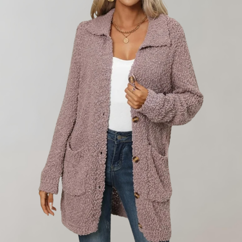 WW | Frauen Freizeit Langer Cardigan mit Taschen