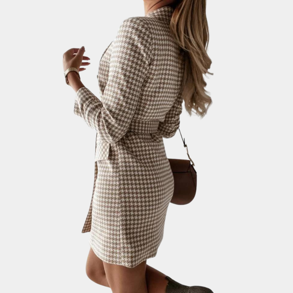 WW | Elegantes Blazer-Kleid mit Gürtel für Frauen