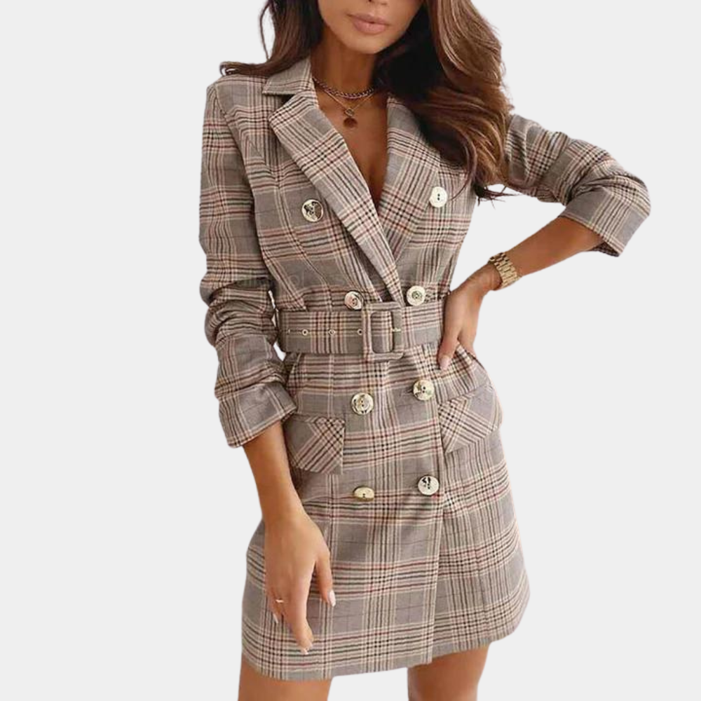 WW | Elegantes Blazer-Kleid mit Gürtel für Frauen