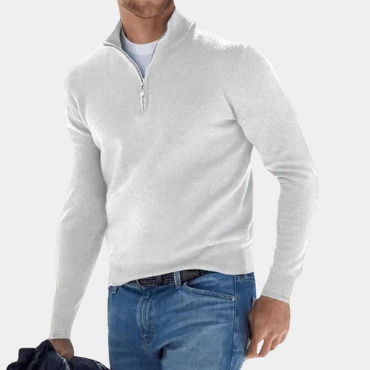 WW | Herrenpullover Mit Halbreißverschluss Design
