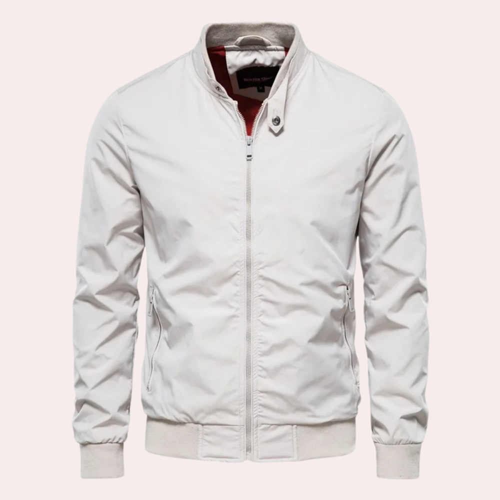 WW | Men's Summer Jacket with Stand-Up Collar and Zipper